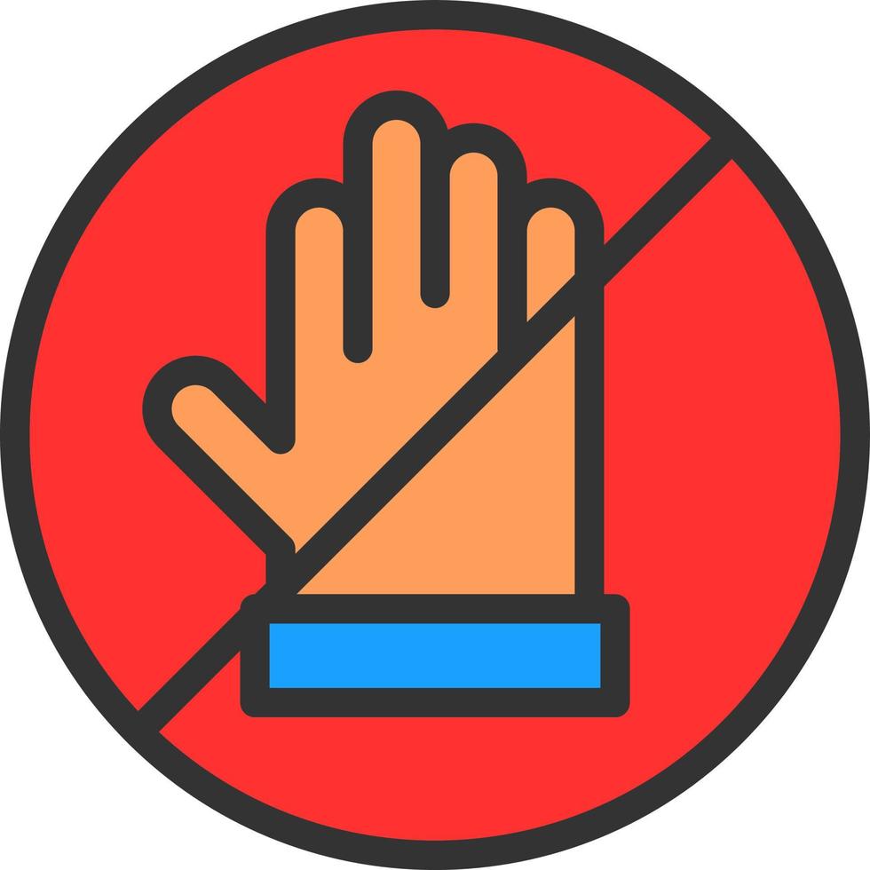 Hand Off Vector Icon Design