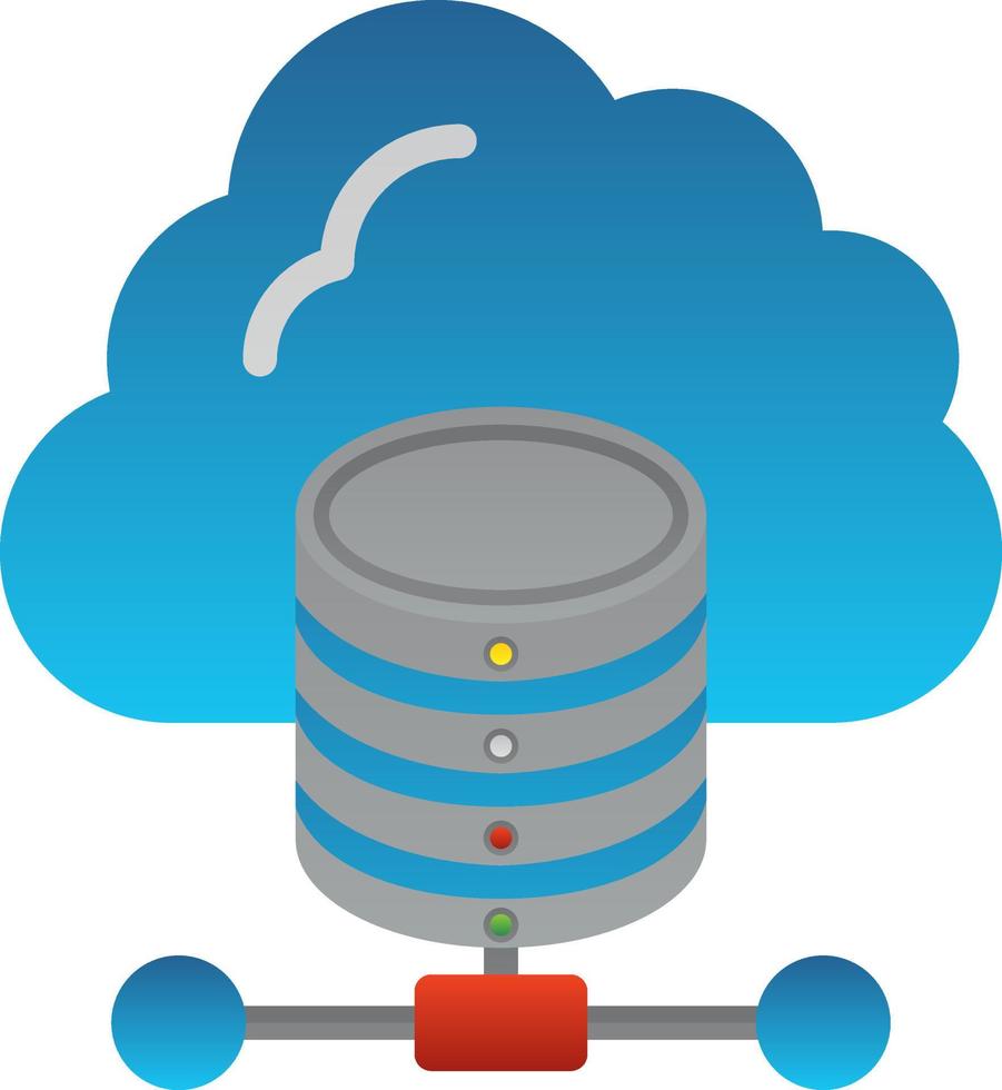 Cloud Database Vector Icon Design