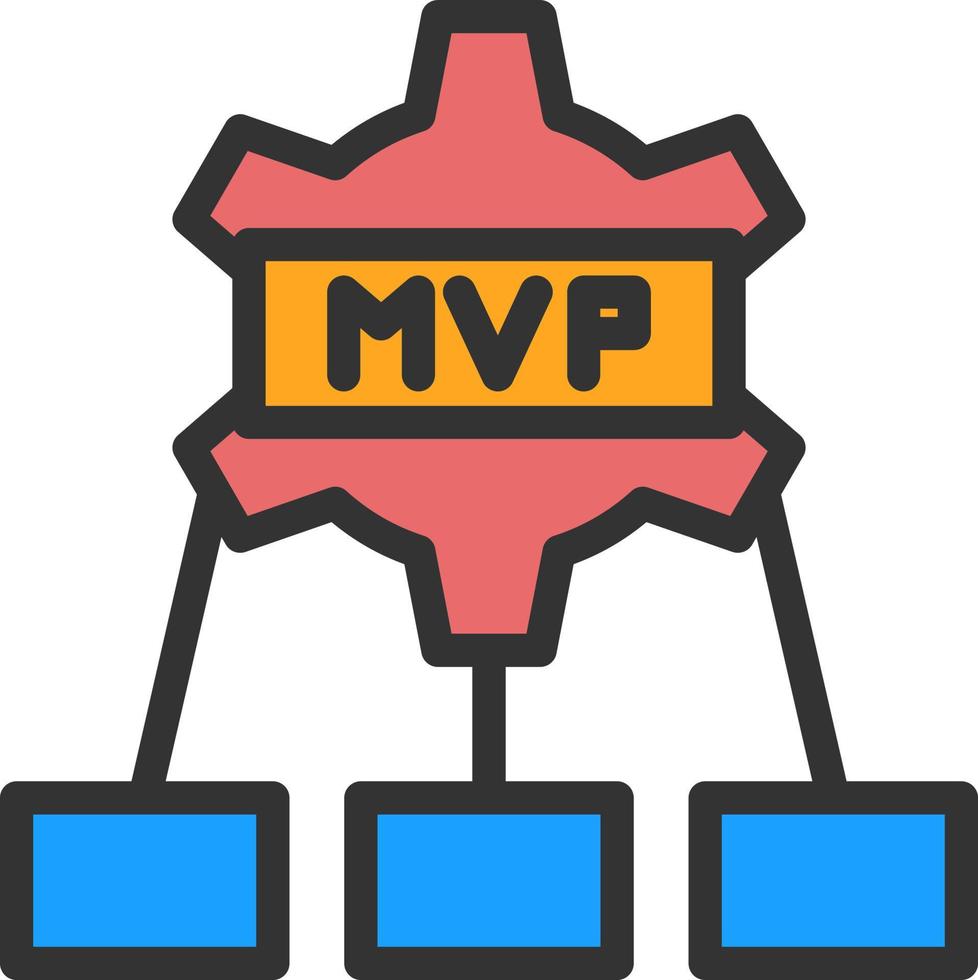 diseño de icono de vector mvp