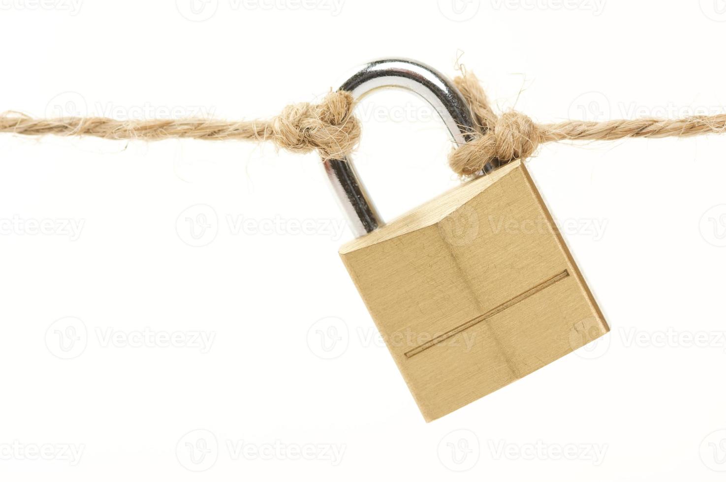 Poor Security Lock Isolated photo