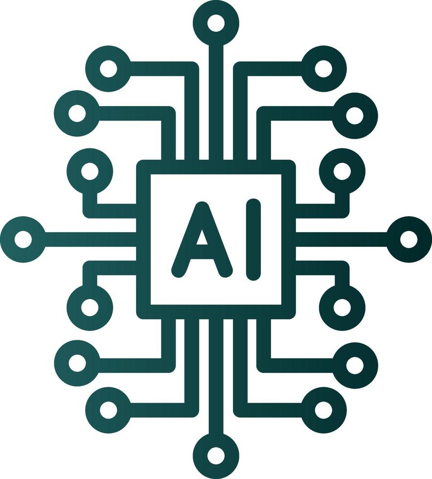 Artificial Intelligence Vector Icon Design