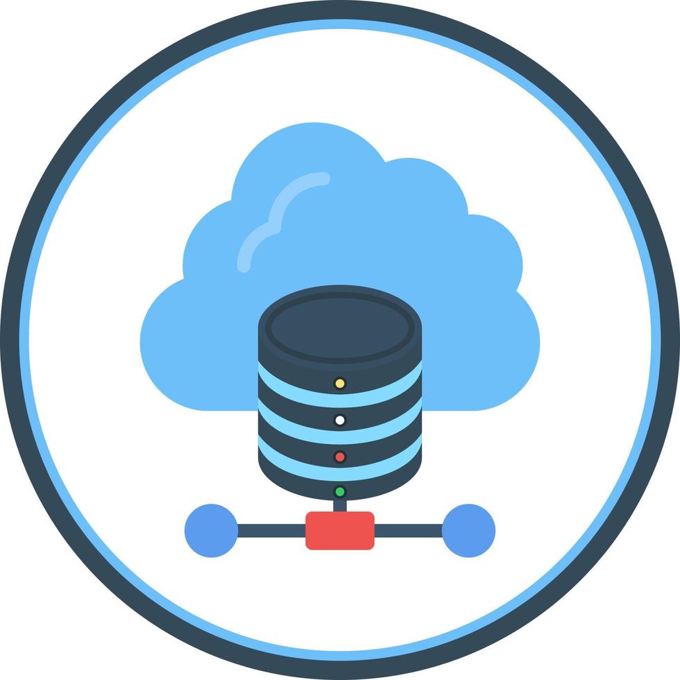 Cloud Database Vector Icon Design
