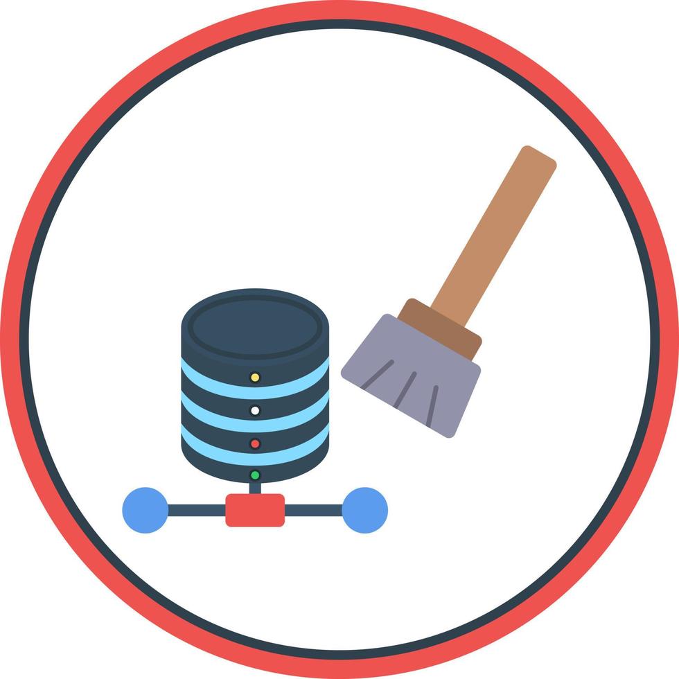 Data Cleansing Vector Icon Design