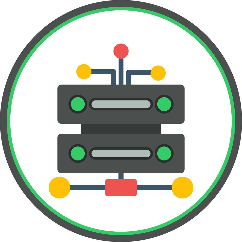 Data Infrastructure Vector Icon Design