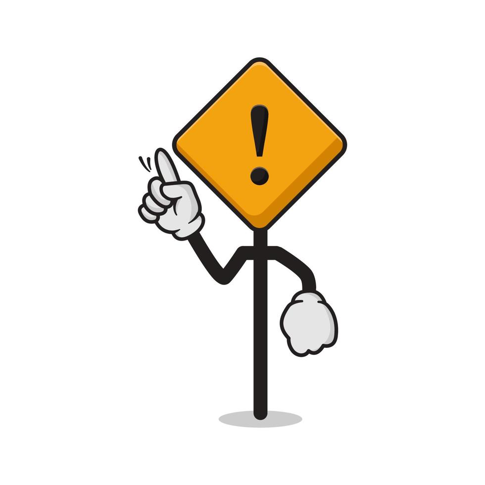 Vector illustration of traffic sign cartoon aware sign