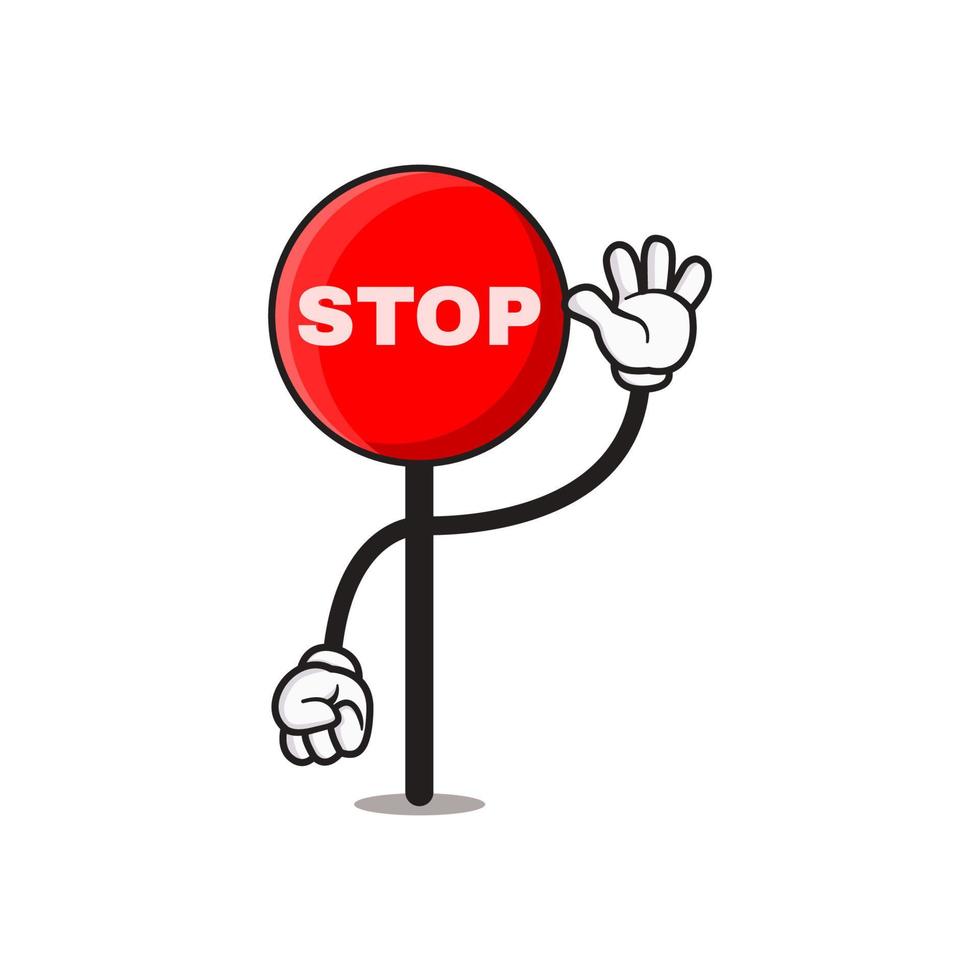 Vector illustration of traffic sign cartoon