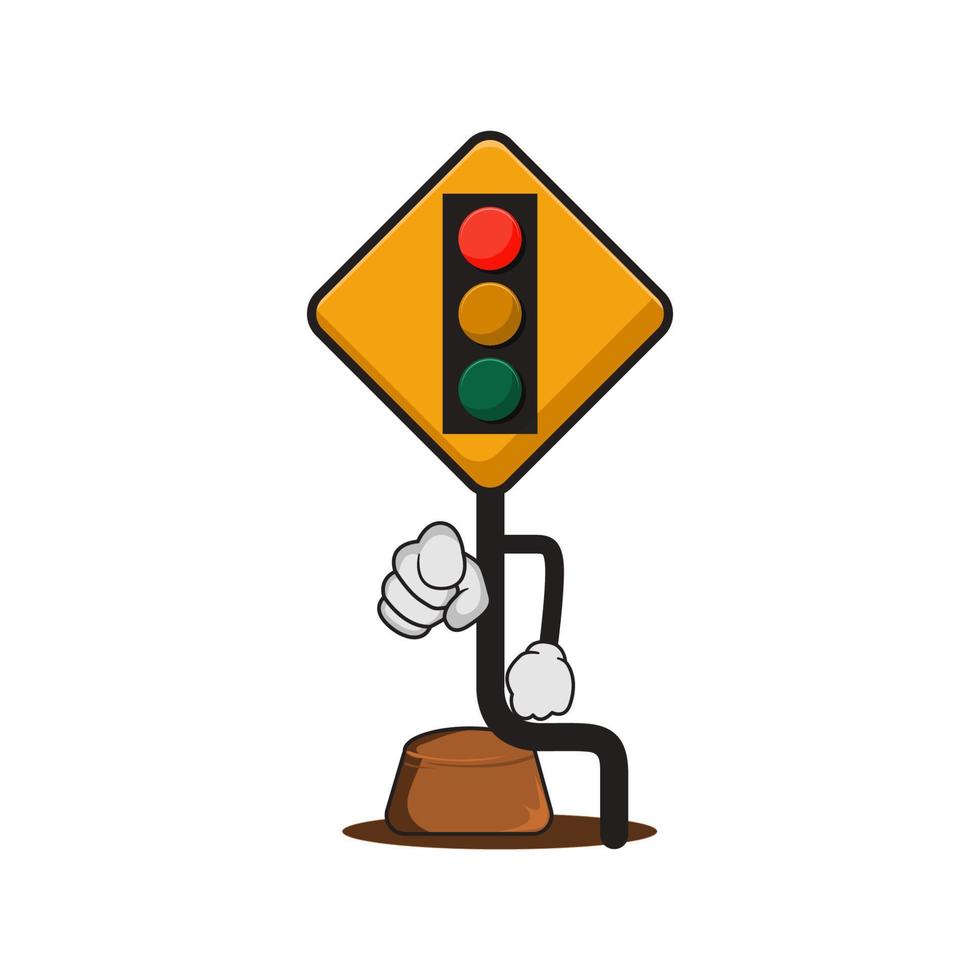 ilustración semáforo signo carácter vector