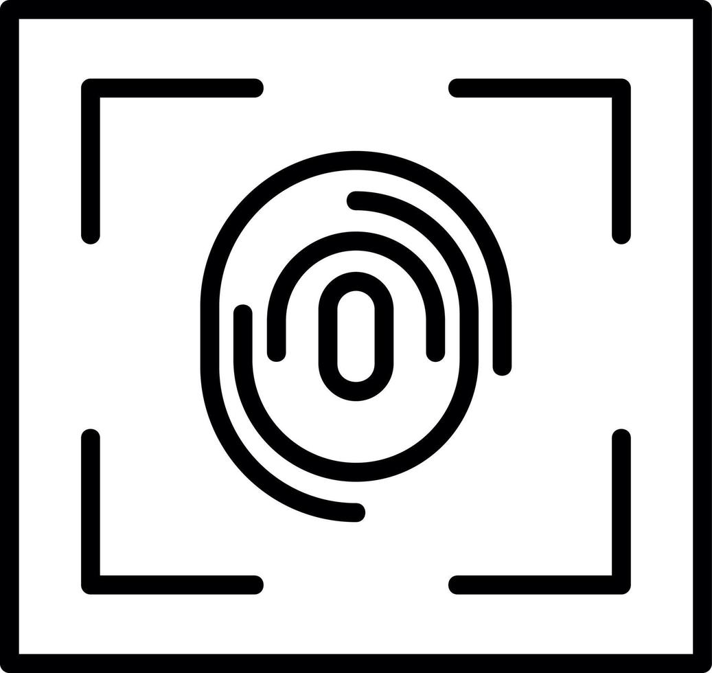 Fingerprint Scanner Vector Icon Design