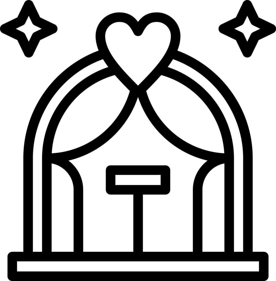 diseño de icono de vector de arco de boda