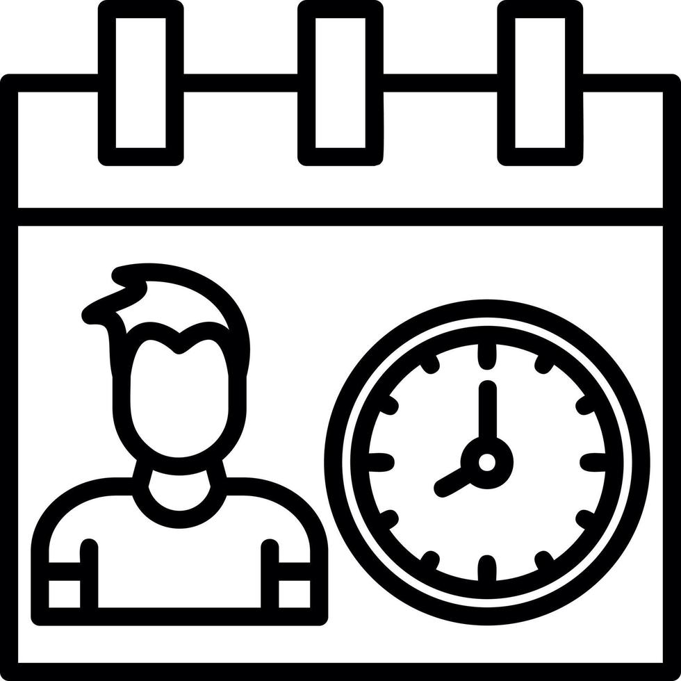 diseño de icono de vector de horas de trabajo