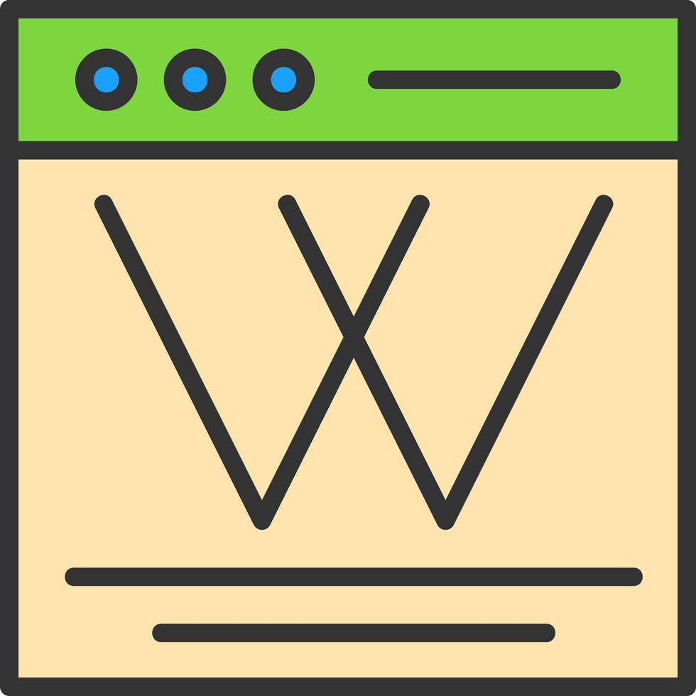 diseño de icono de vector wiki