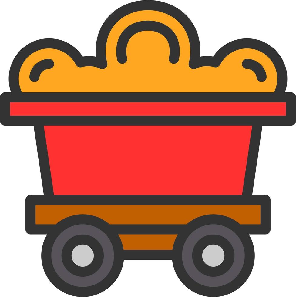 Mining Cart Vector Icon Design