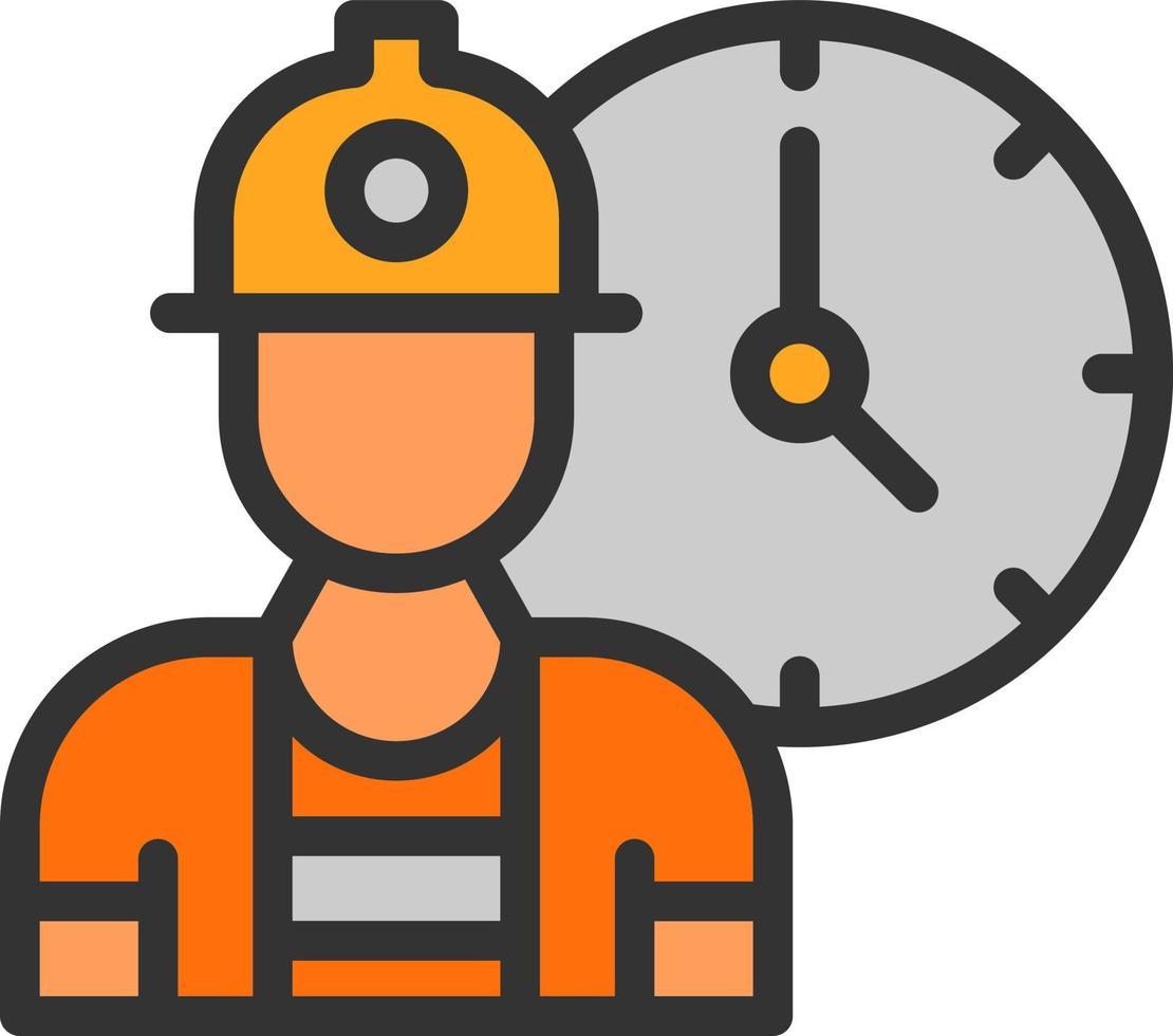 Working Hours Vector Icon Design