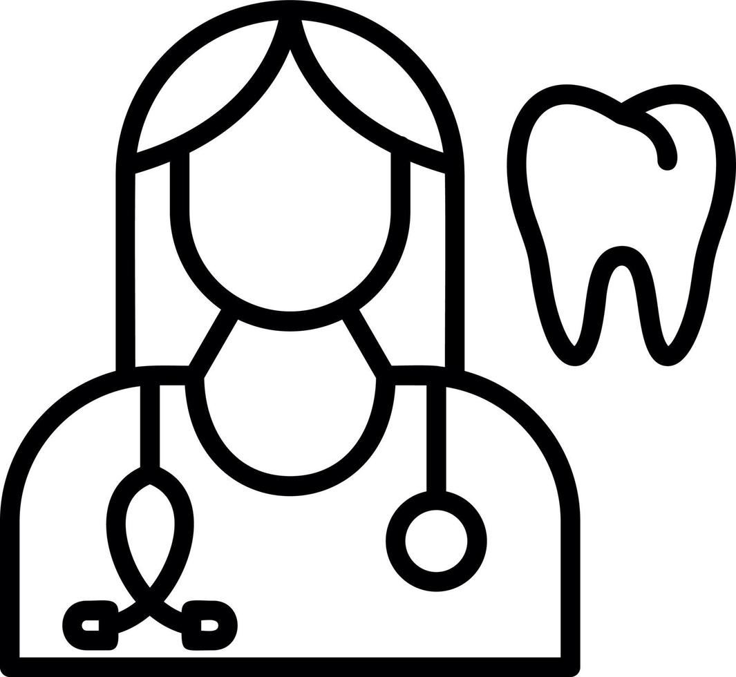 diseño de icono de vector de dentista femenino