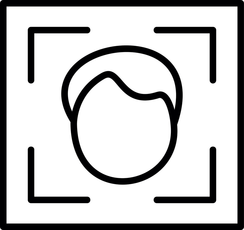 Face Scanner Vector Icon Design