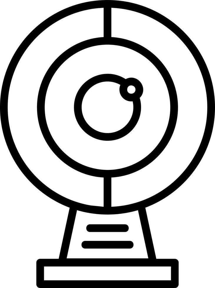 Round Webcam Vector Icon Design