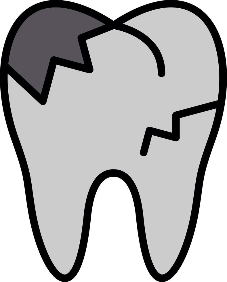 diseño de icono de vector de dientes cariados