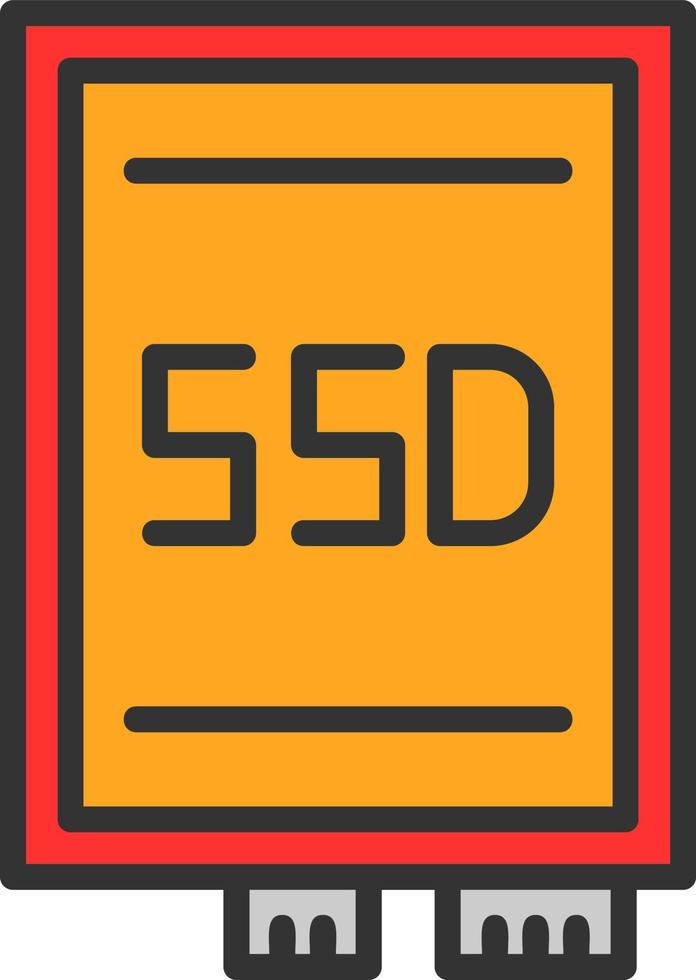 Ssd card Vector Icon Design