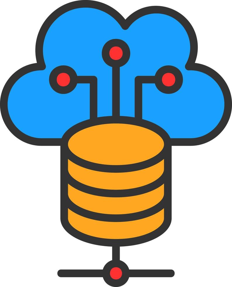 Cloud Storage Vector Icon Design