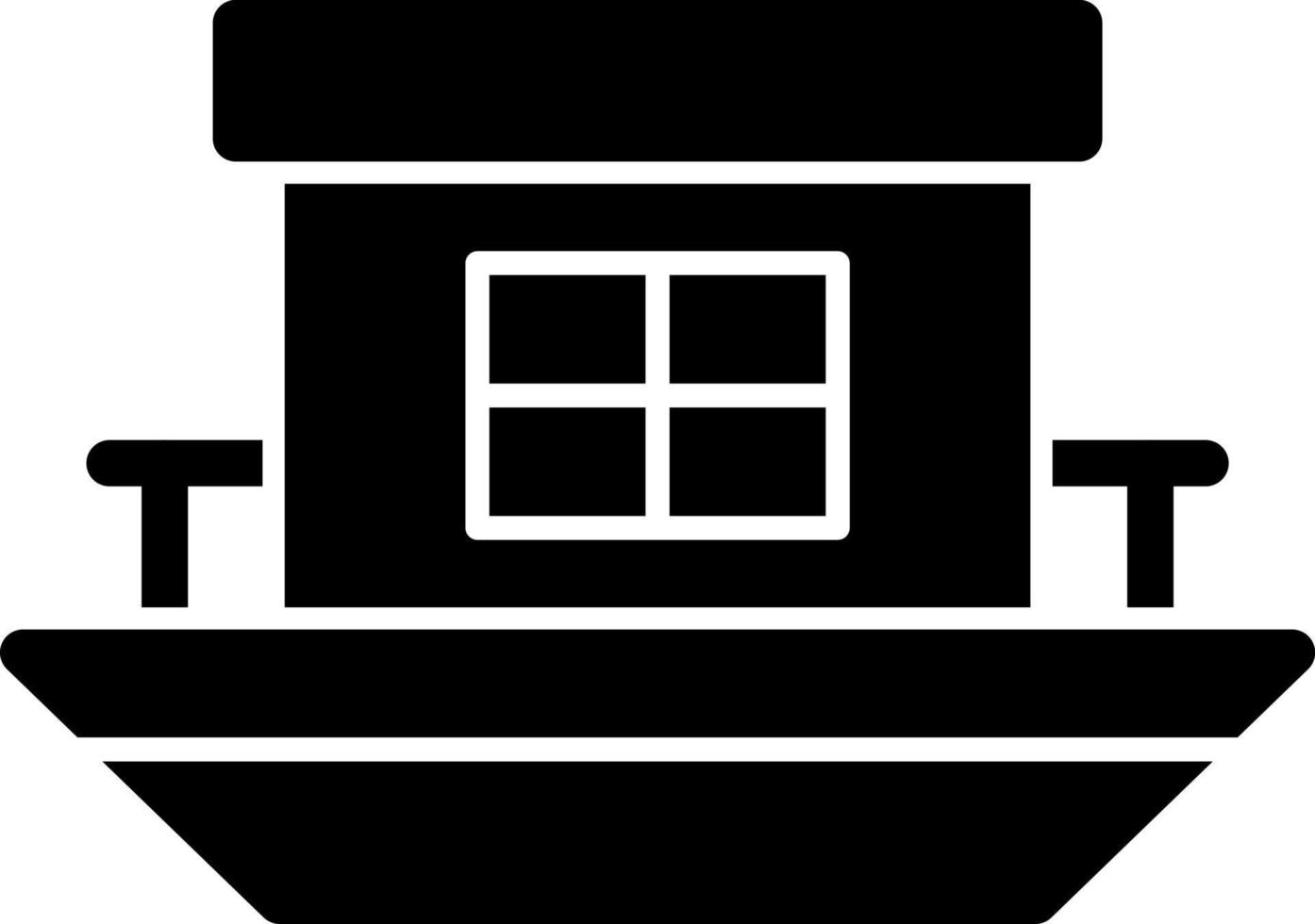 Houseboat Vector Icon Design