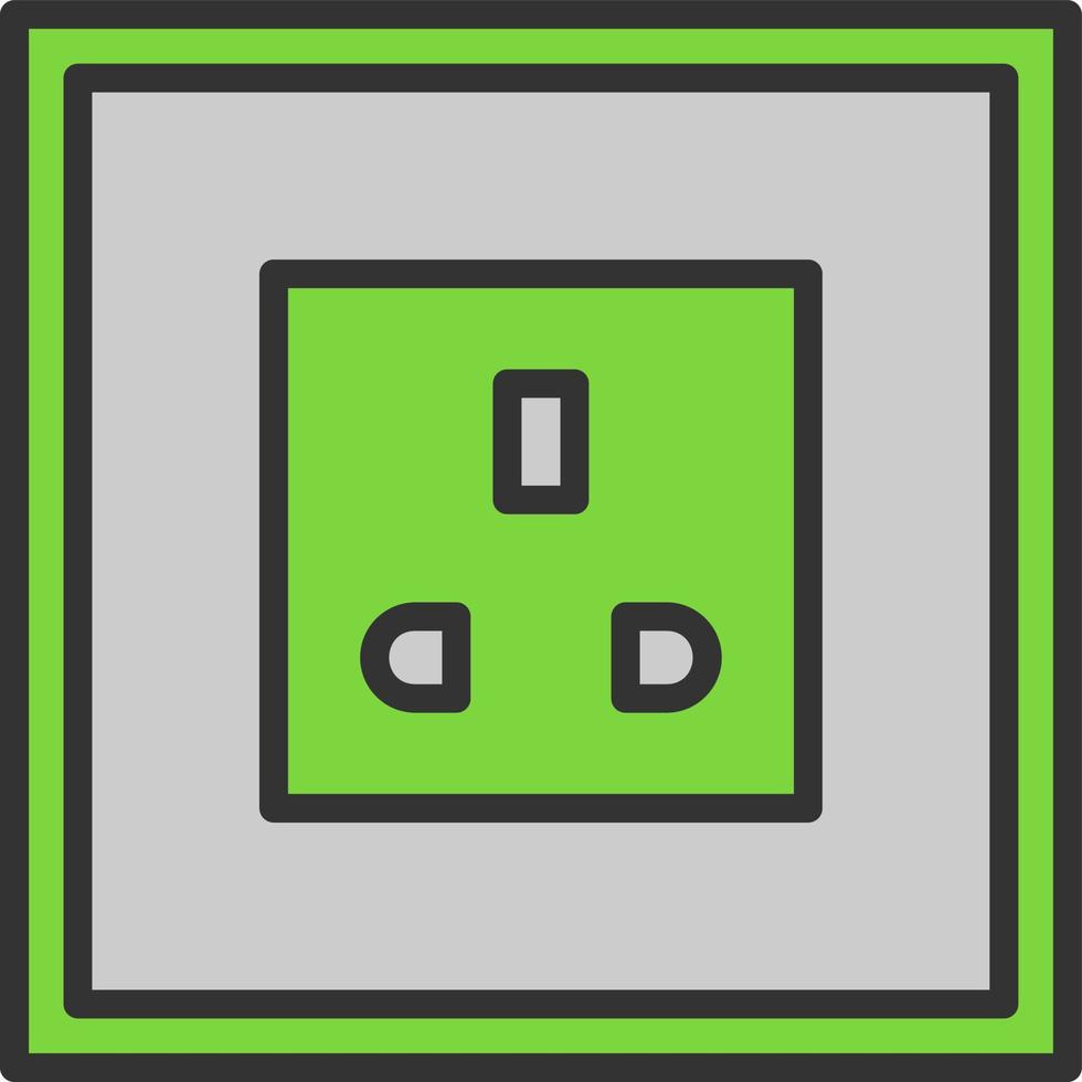 Power Socket Vector Icon Design