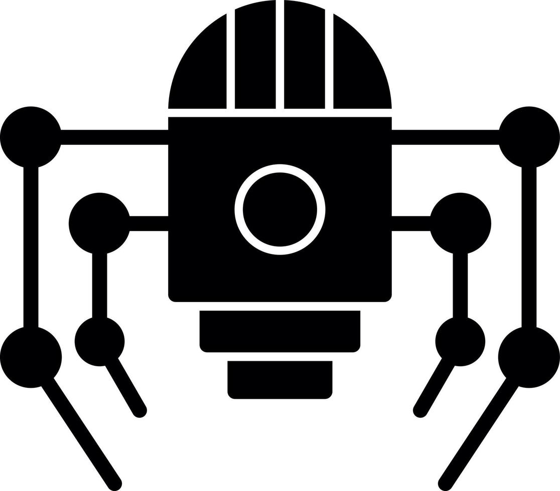 diseño de icono de vector de robot nano