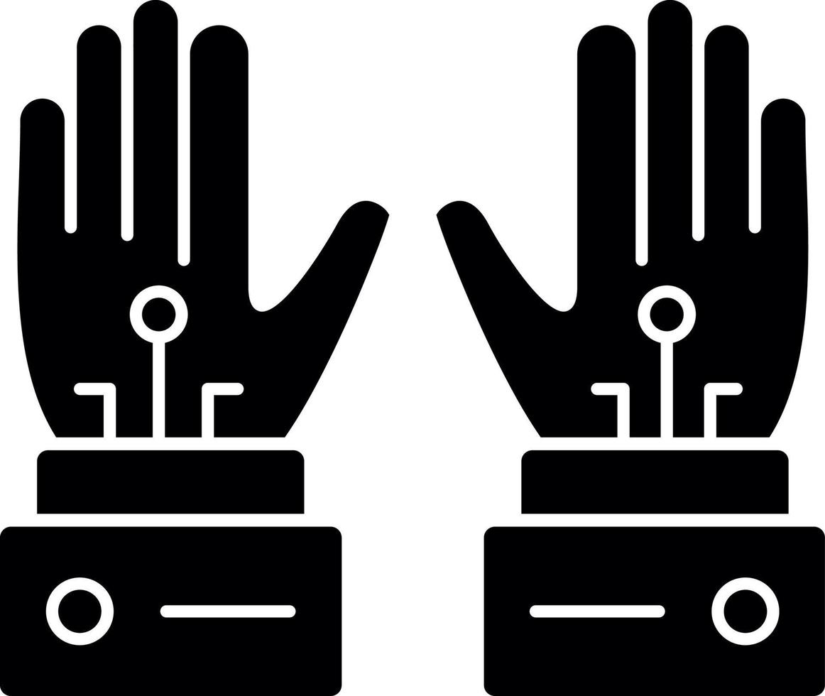 Wired Gloves Vector Icon Design