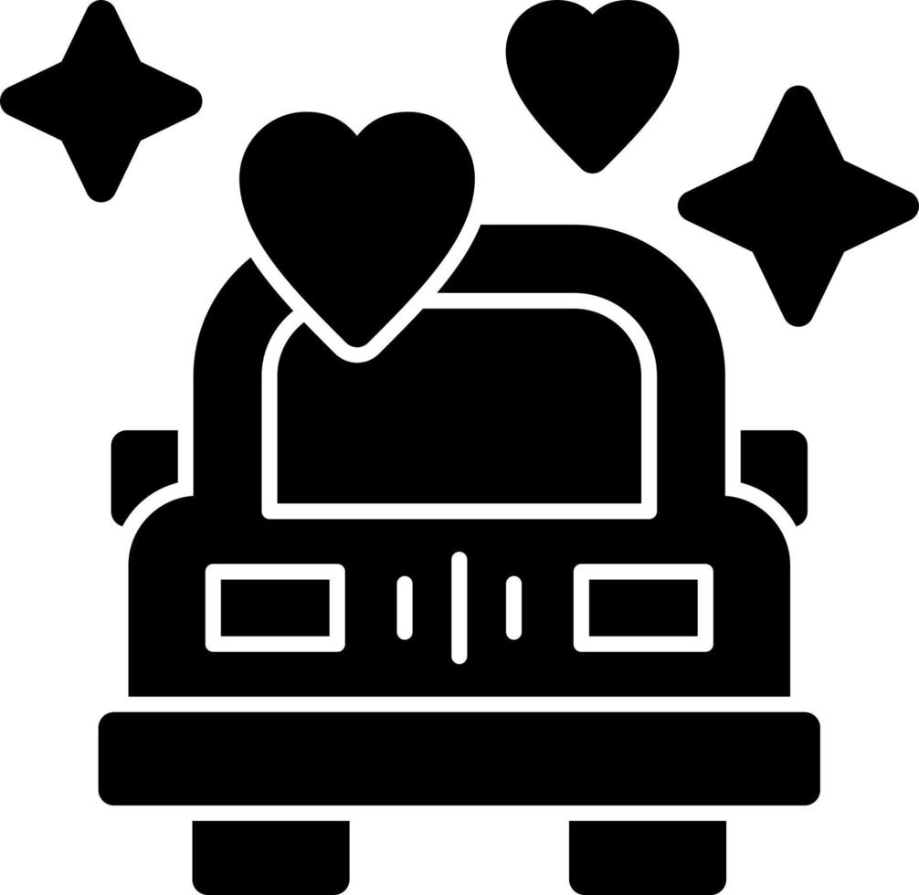 Wedding Car Vector Icon Design