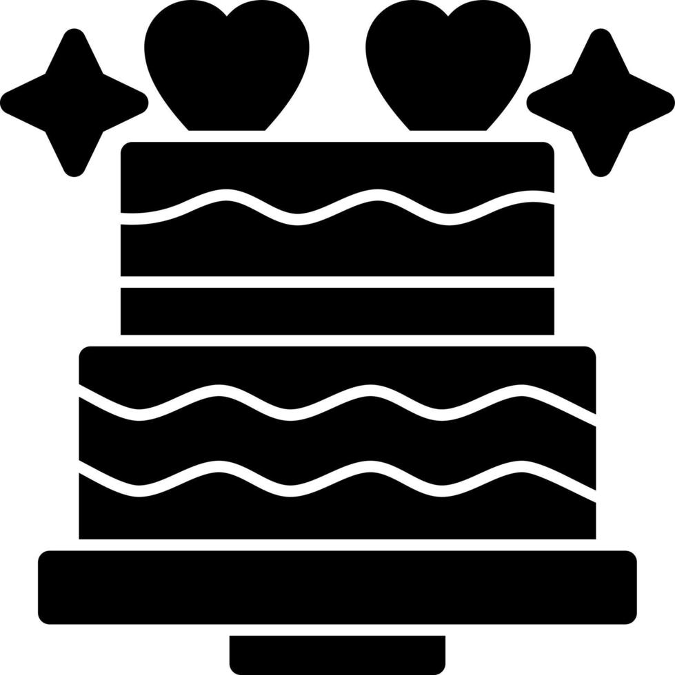 Wedding Cake Vector Icon Design