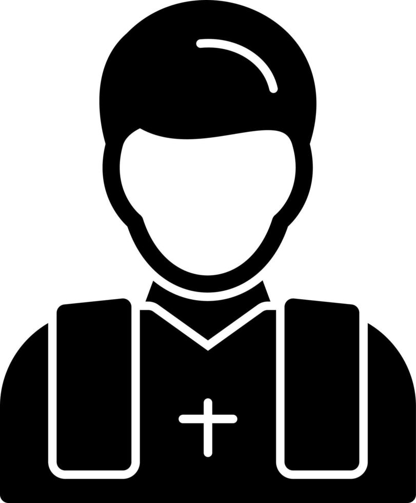 Priest Vector Icon Design