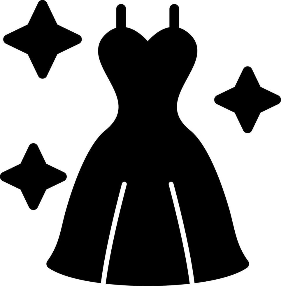 Wedding Dress Vector Icon Design