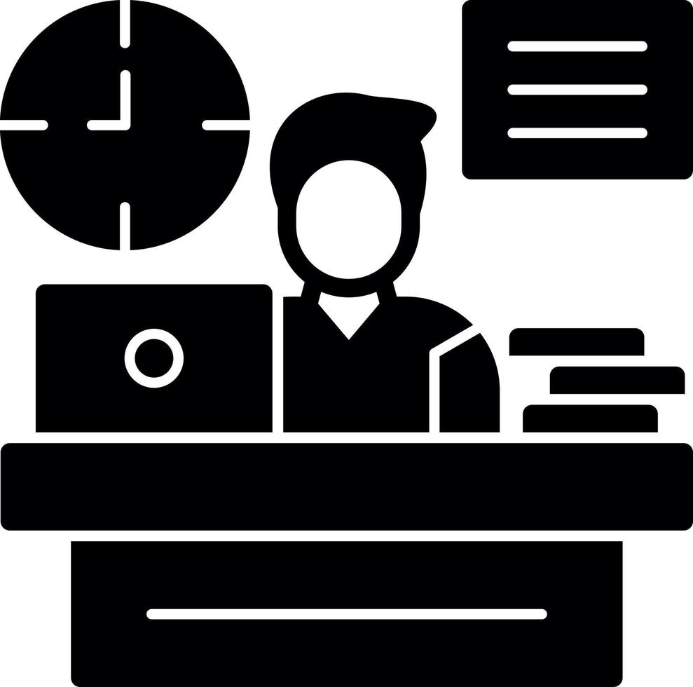 Office TIme Vector Icon Design
