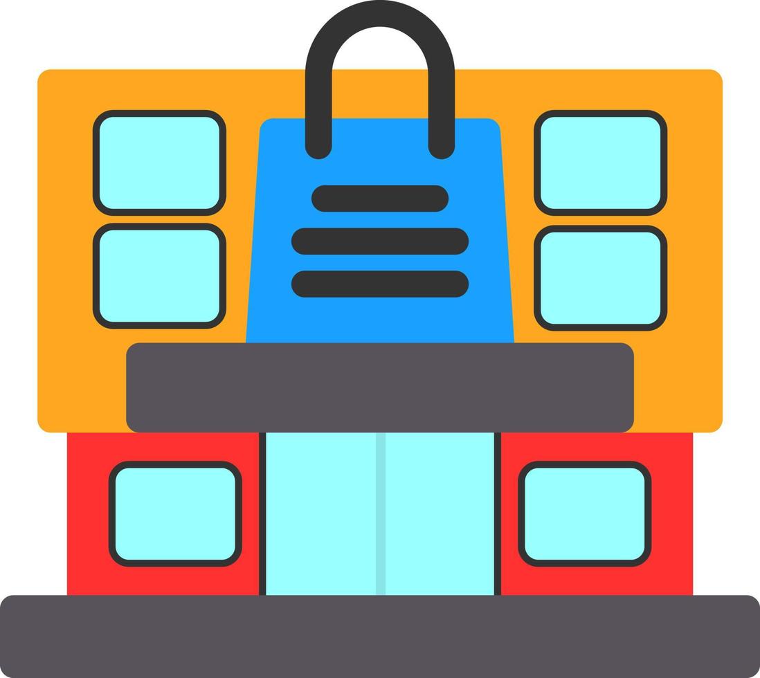 Shopping Mall Vector Icon Design