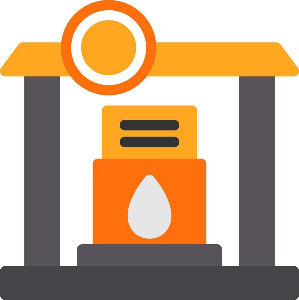 Gas Station Vector Icon Design