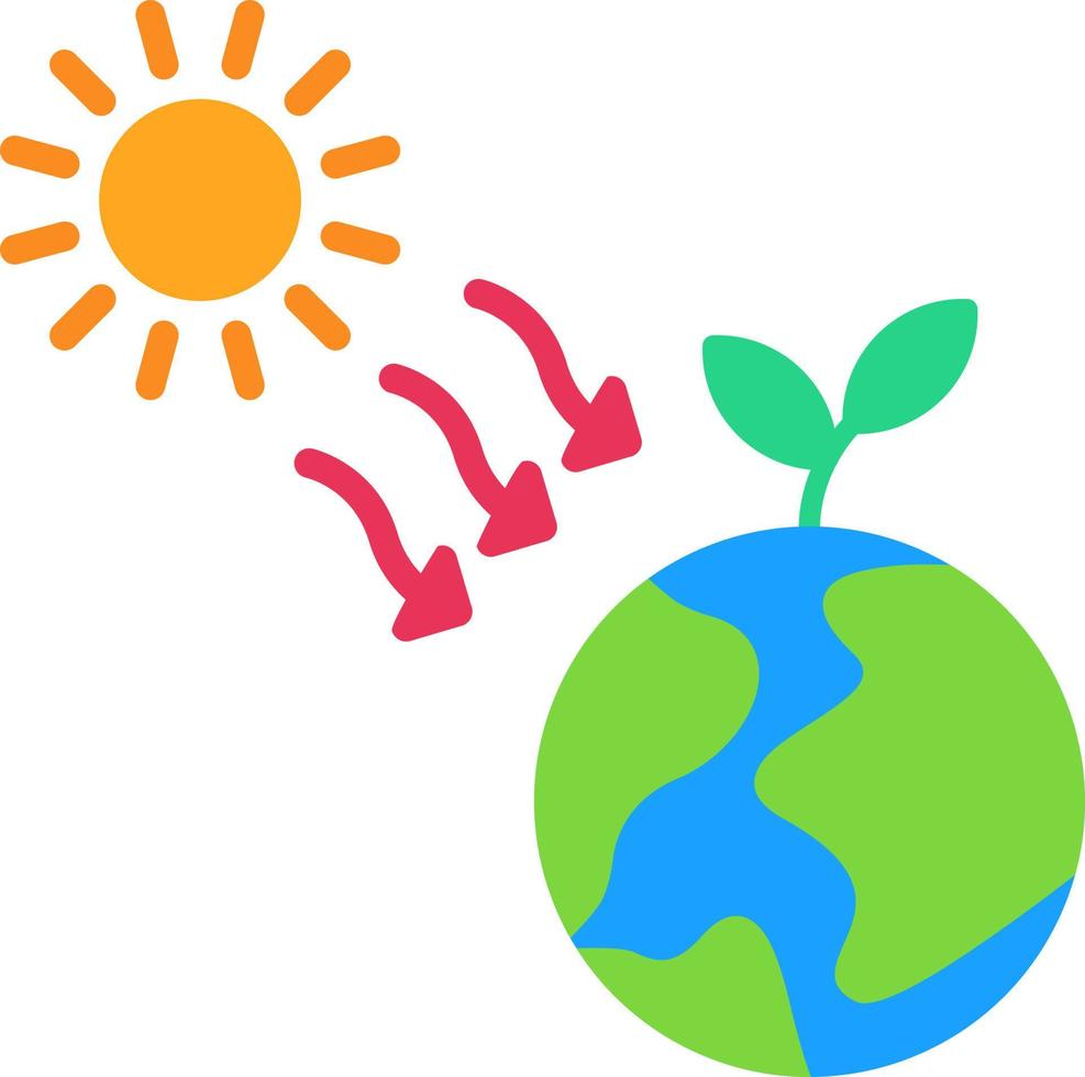 Sun Radiation Vector Icon Design