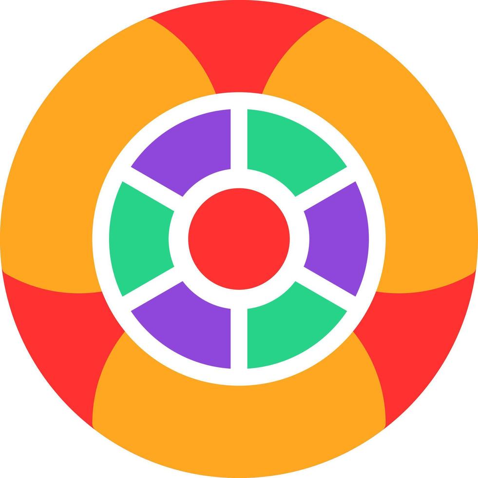 Beach Ball Vector Icon Design