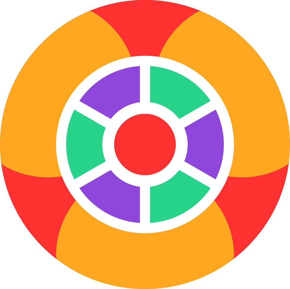 Beach Ball Vector Icon Design