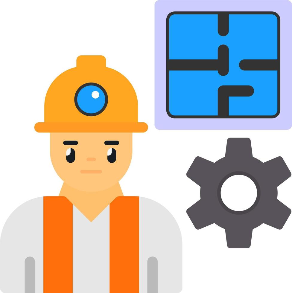 diseño de icono de vector de ingeniero civil