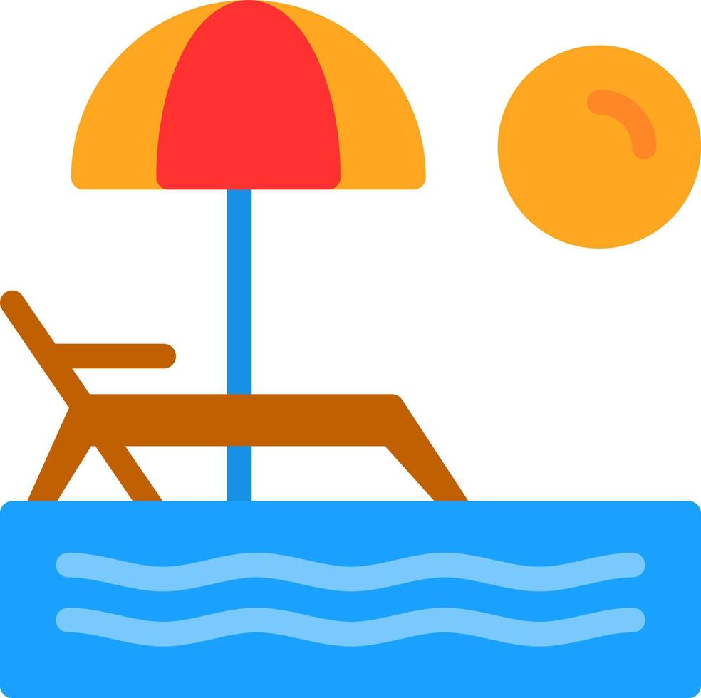 diseño de icono de vector de playa