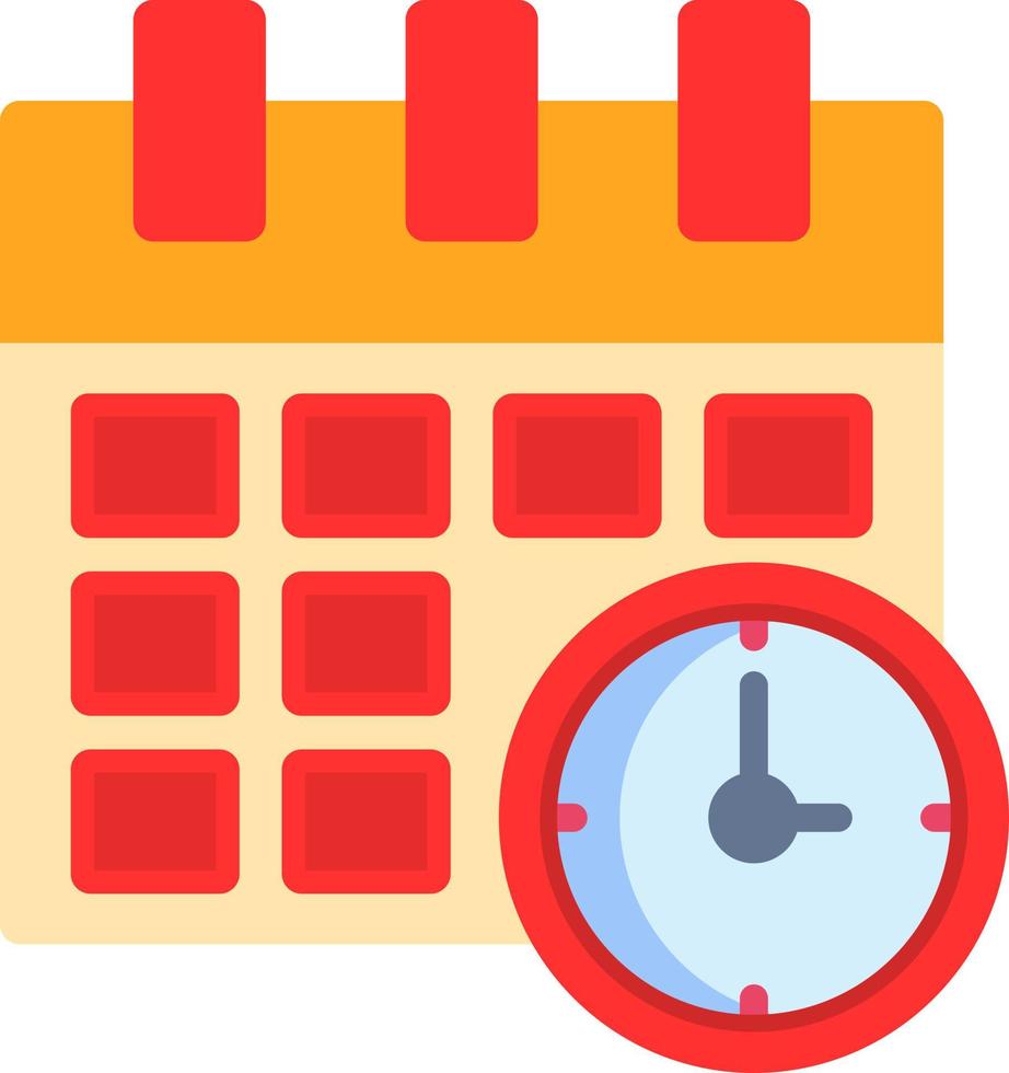 Time ANd Date Vector Icon Design