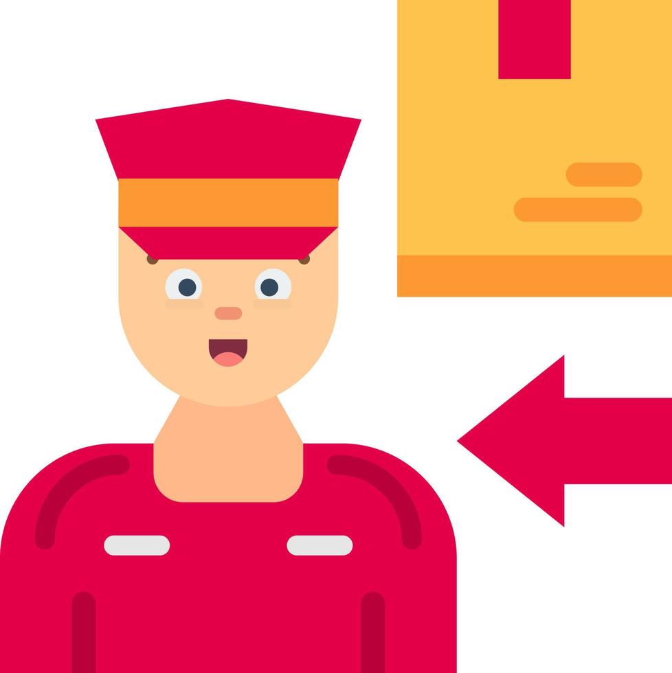 Delivery Boy Vector Icon Design