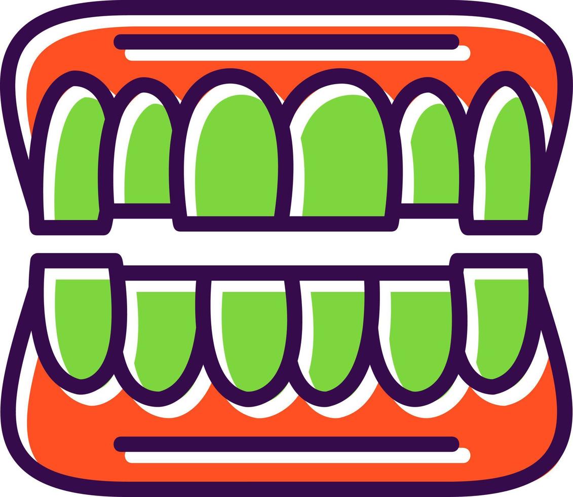 diseño de icono de vector de dentadura postiza