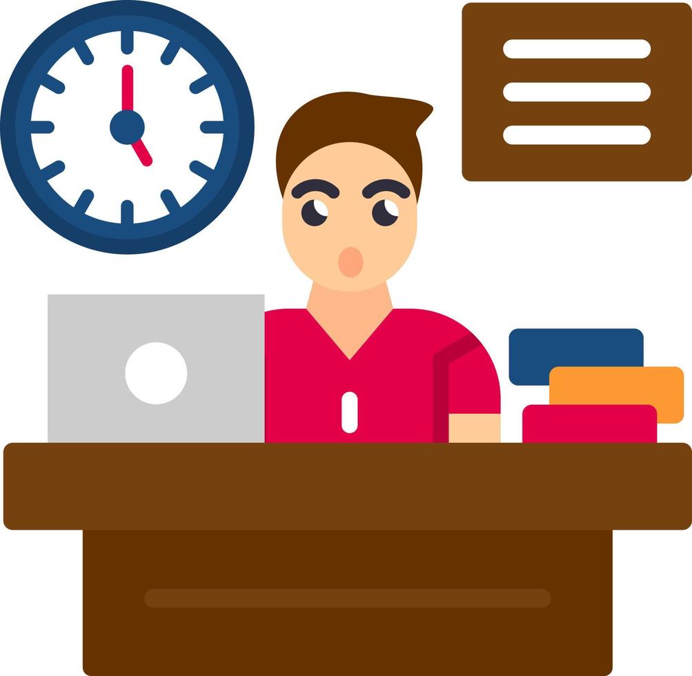 Office TIme Vector Icon Design