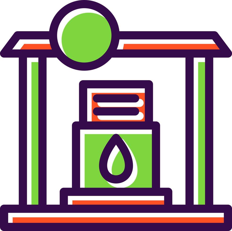 Gas Station Vector Icon Design