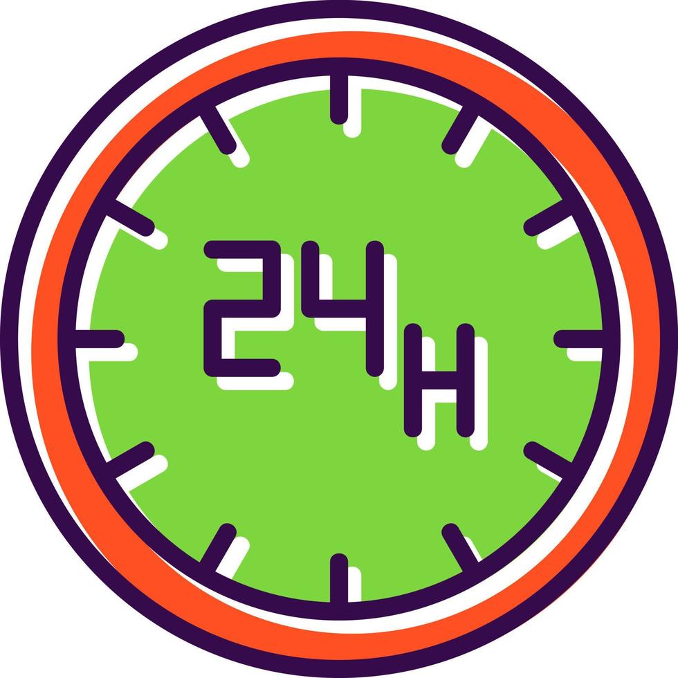 24 Hours Vector Icon Design