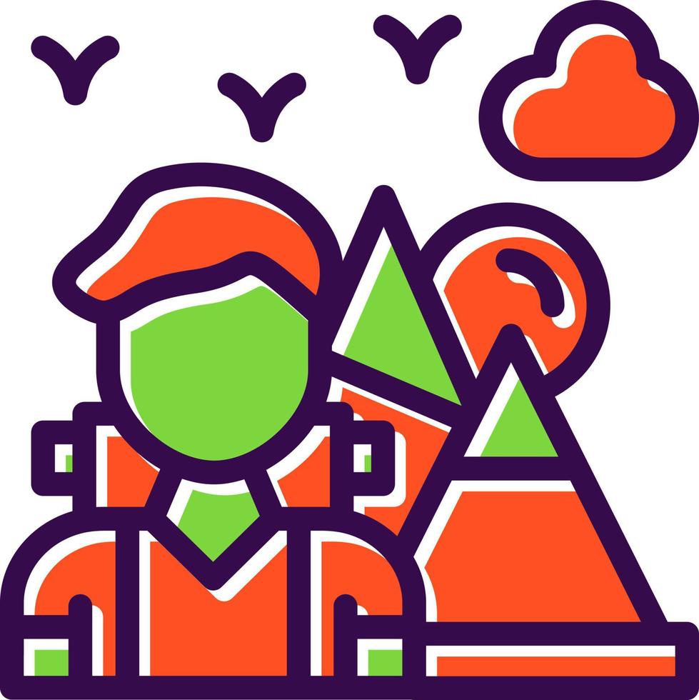 Hiking Vector Icon Design