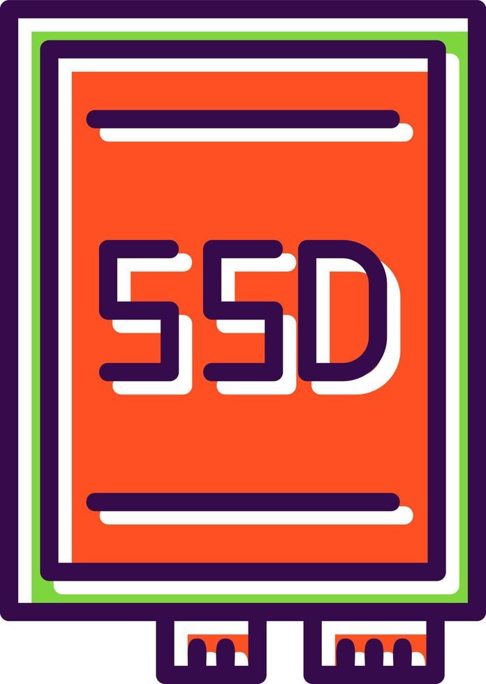 diseño de icono de vector de tarjeta ssd