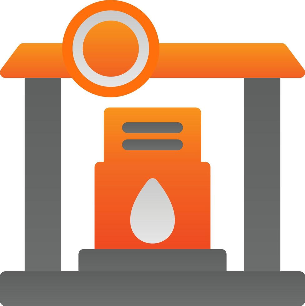 Gas Station Vector Icon Design