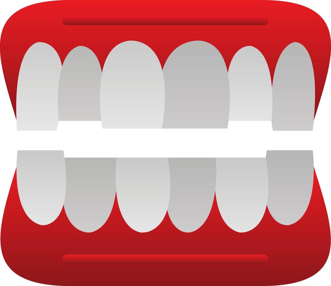 diseño de icono de vector de dentadura postiza