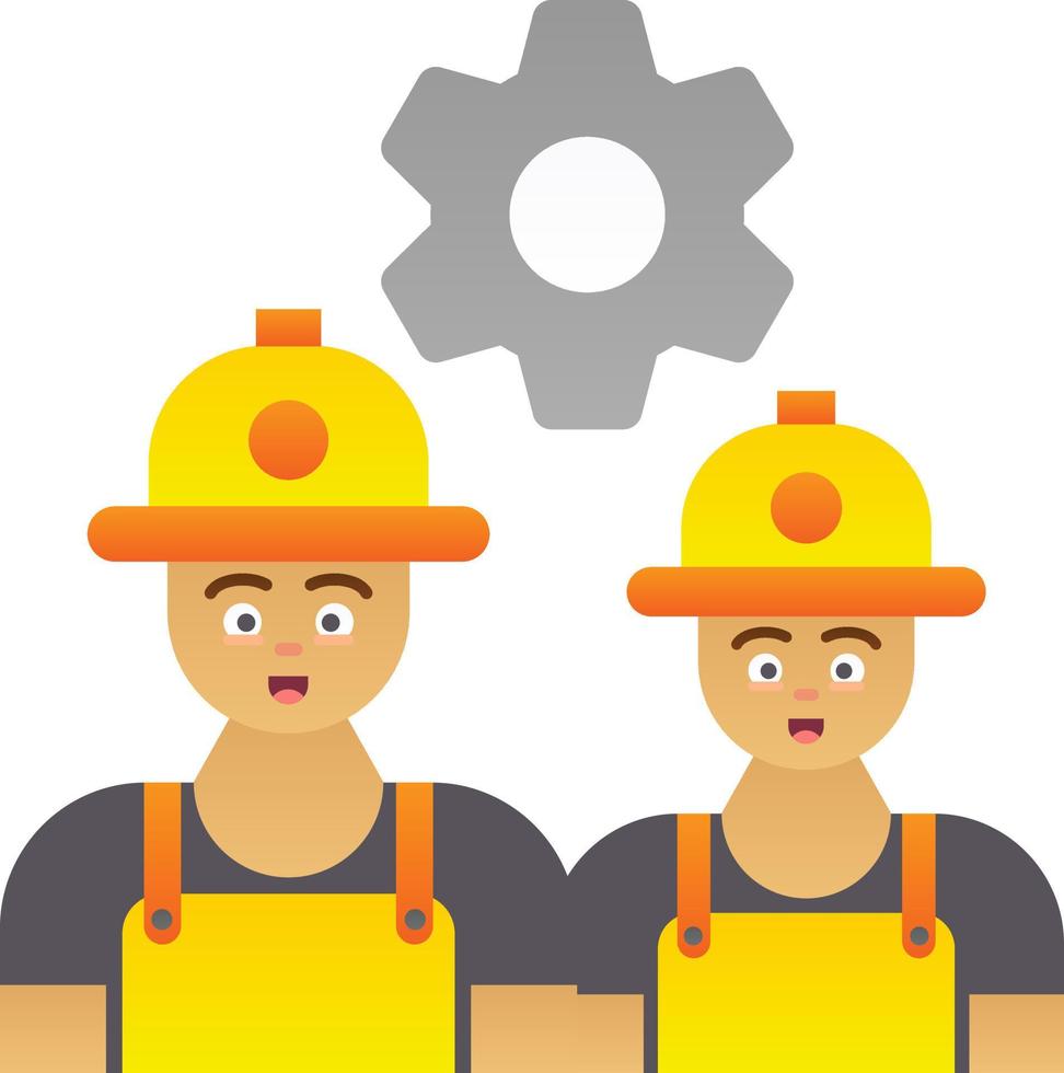 diseño de icono de vector de trabajadores